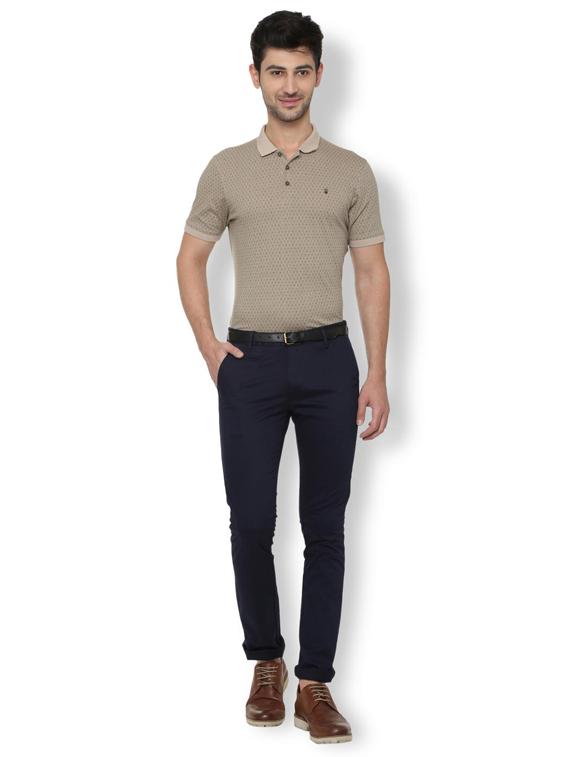 blue cotton blend chinos - 15648707 - Zoom Image - 3