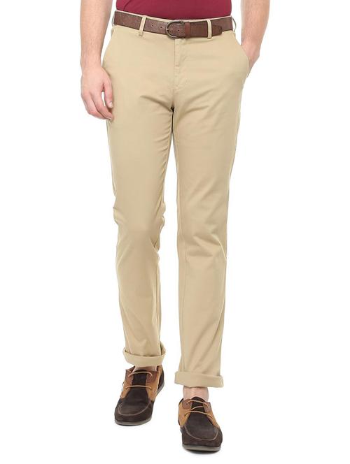 brown cotton blend chinos - 15648713 - Standard Image - 1
