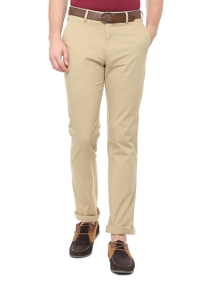 brown cotton blend chinos - 15648713 - Zoom Image - 1