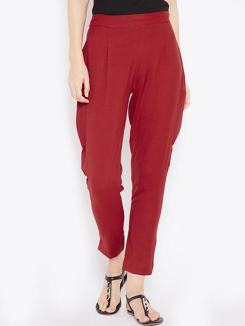 high waist flat front trouser - 15648800 - Standard Image - 1