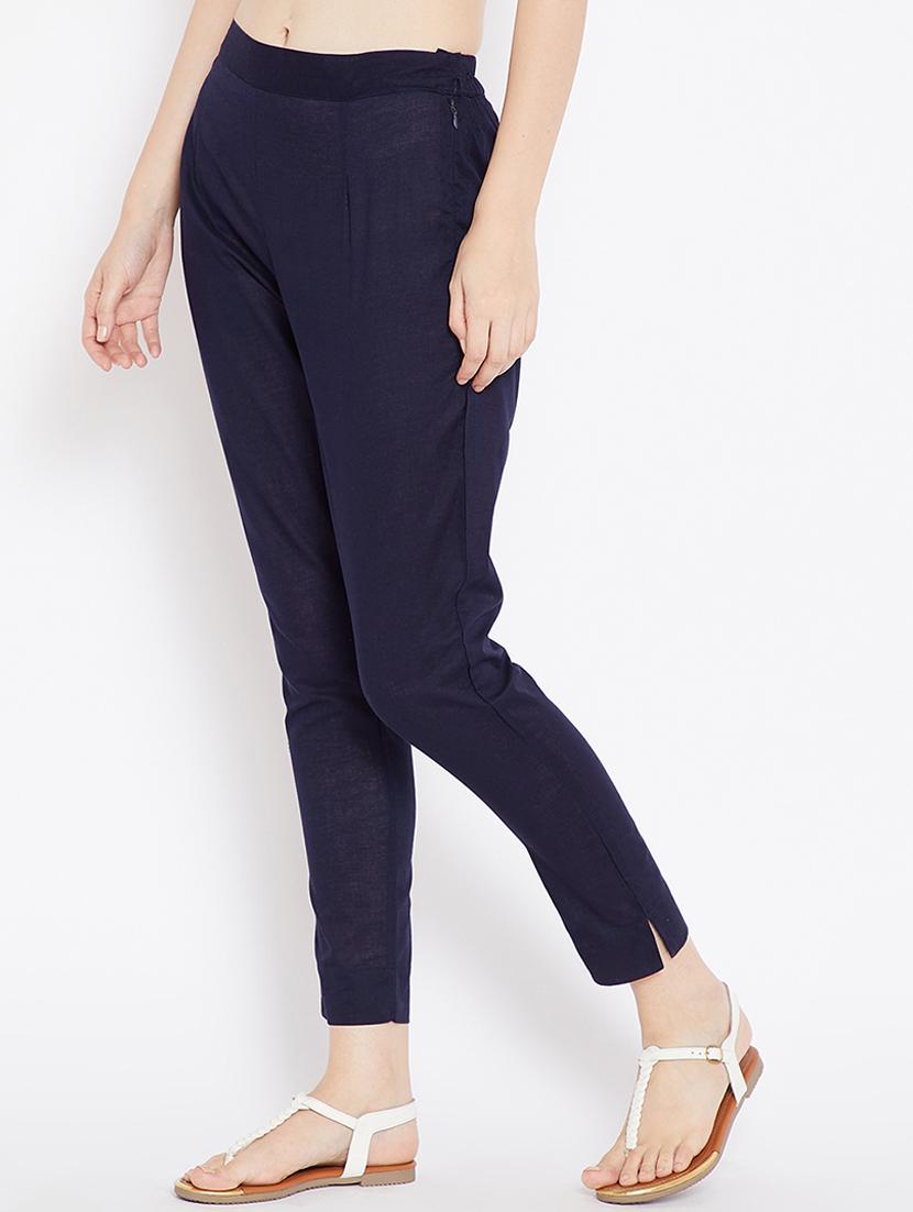 high waist flat front trouser - 15648805 - Zoom Image - 2