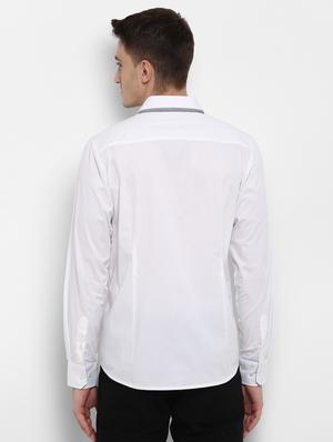 white cotton casual shirt - 15648918 - Standard Image - 3