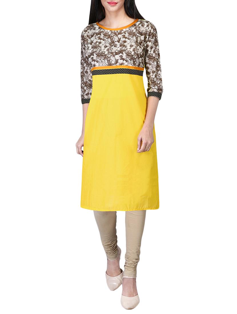 printed straight kurta - 15649960 - Zoom Image - 1