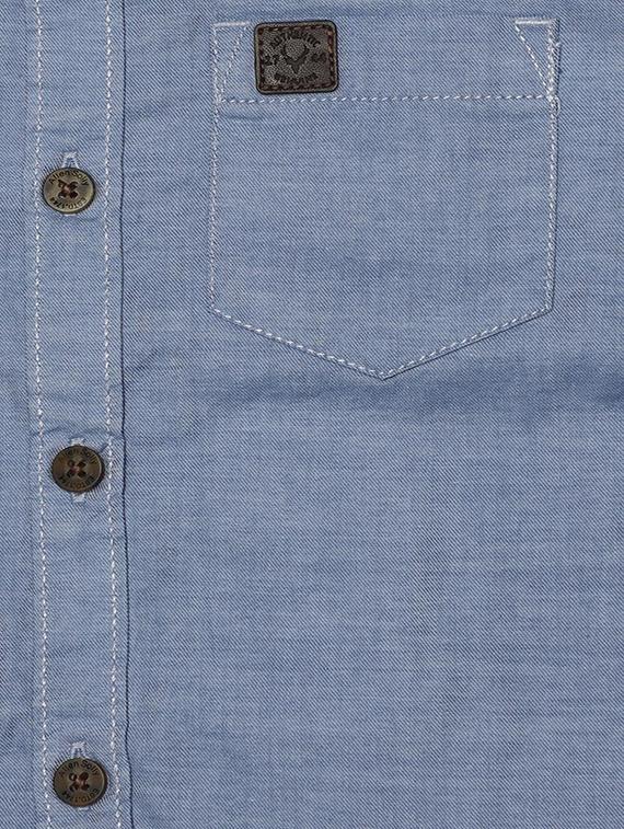 blue cotton shirt - 15650025 - Zoom Image - 3