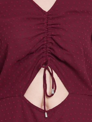 ruched cut out detail a-line dress - 15650336 - Standard Image - 4
