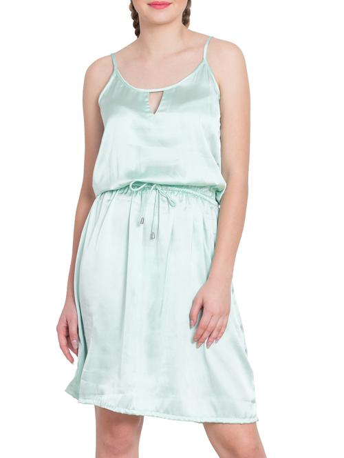 drawstring waist blouson dress - 15650362 - Standard Image - 1