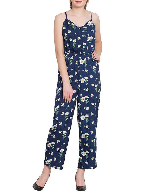 elasticated waist floral jumpsuit - 15650370 - Standard Image - 1