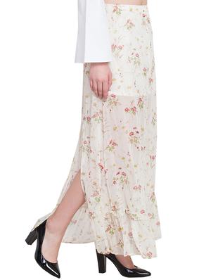 elasticated waist side slit skirt - 15650431 - Standard Image - 2