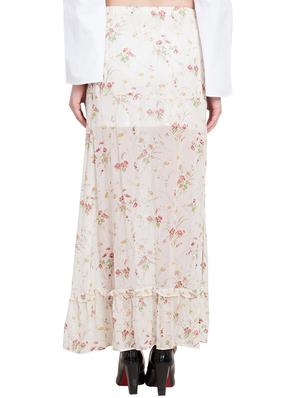 elasticated waist side slit skirt - 15650431 - Standard Image - 3