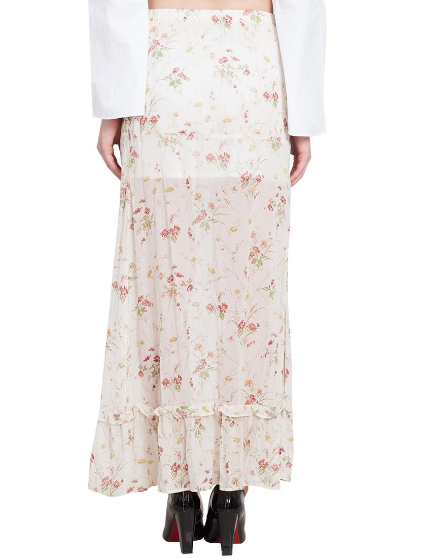 elasticated waist side slit skirt - 15650431 - Zoom Image - 3