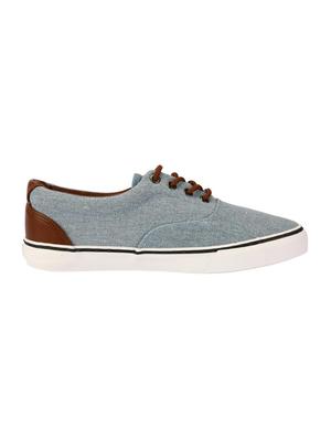 blue canvas lace up sneakers - 15650526 - Standard Image - 2