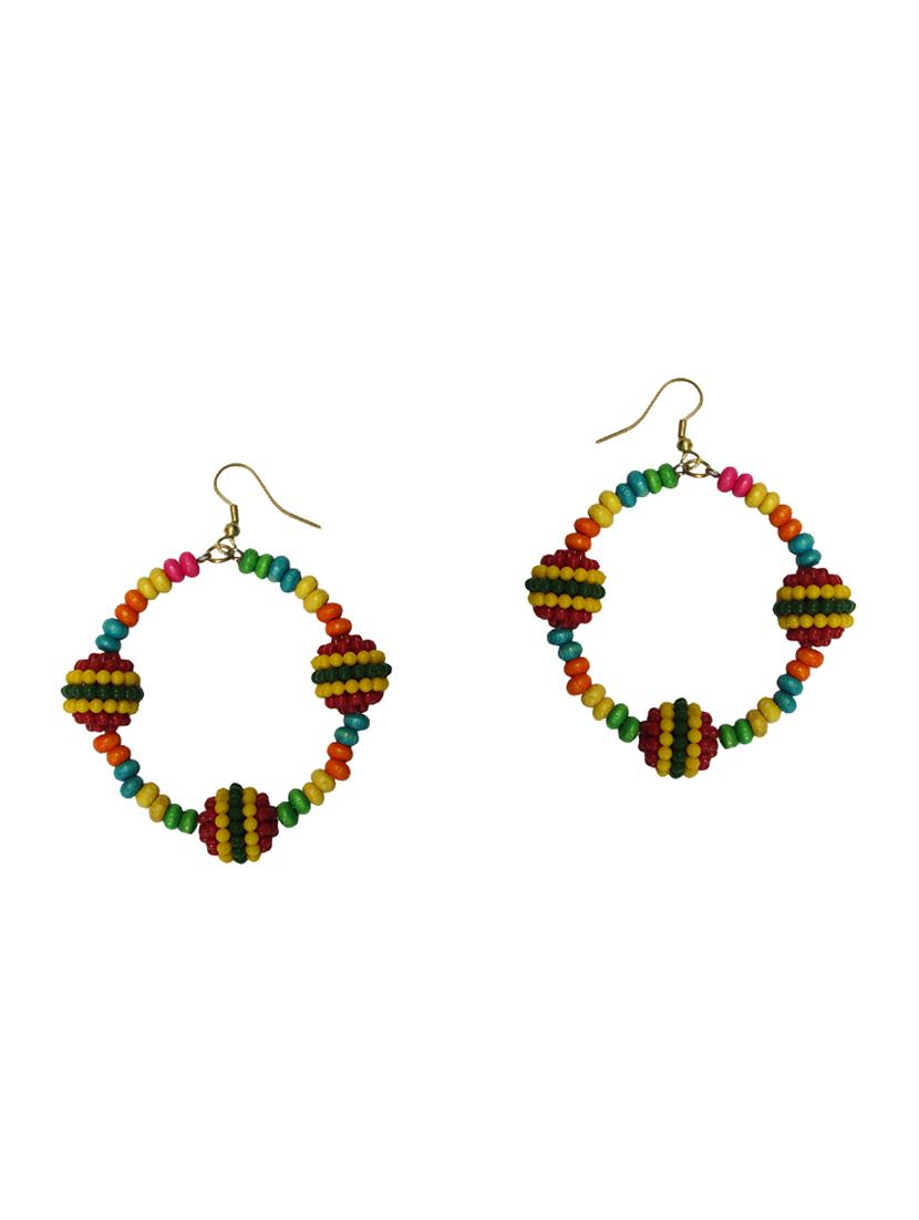 multi colored beaded earrings - 15650688 - Zoom Image - 1