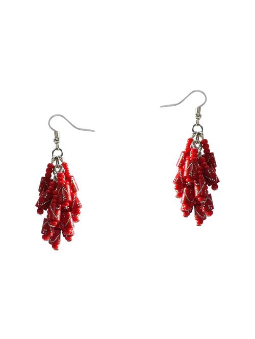 Red Drop Earrings - 15650710 - Standard Image - 1