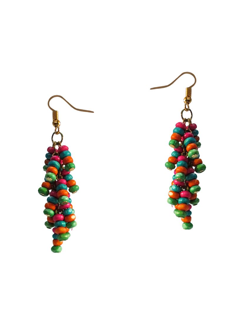 multi colored beaded earrings - 15650744 - Zoom Image - 1