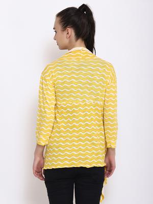 asymmetric printed lycra shrug - 15651113 - Standard Image - 3