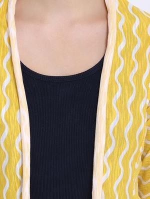 asymmetric printed lycra shrug - 15651113 - Standard Image - 4