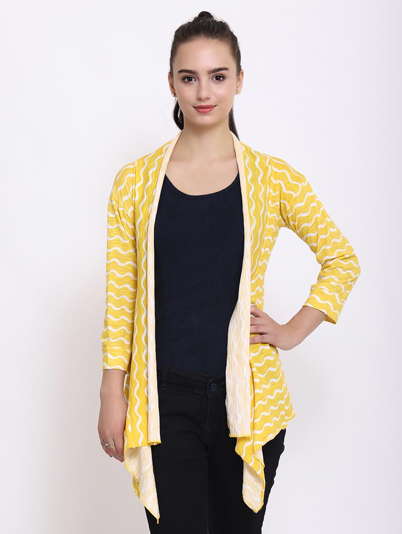 asymmetric printed lycra shrug - 15651113 - Zoom Image - 1