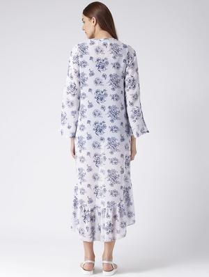 slit sleeved asymmetric floral shrug - 15652182 - Standard Image - 3
