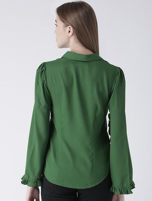 ruffle detail slit sleeved shirt - 15652765 - Standard Image - 3