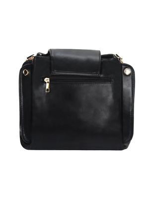 black leatherette (pu) regular sling bag - 15652905 - Standard Image - 2
