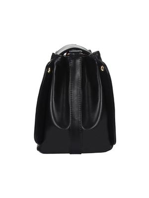 black leatherette (pu) regular sling bag - 15652905 - Standard Image - 5