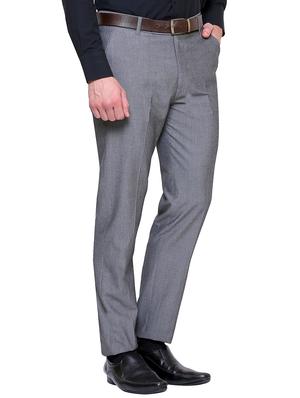 grey polyester blend flat front formal trouser - 15653278 - Standard Image - 2