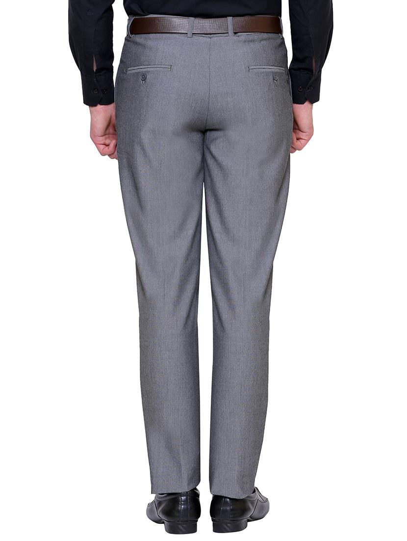 grey polyester blend flat front formal trouser - 15653278 - Zoom Image - 3