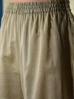 olive embroidered flared palazzo - 15653704 - Standard Image - 5