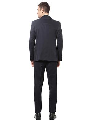 navy blue polyester blend single suit - 15654117 - Standard Image - 3