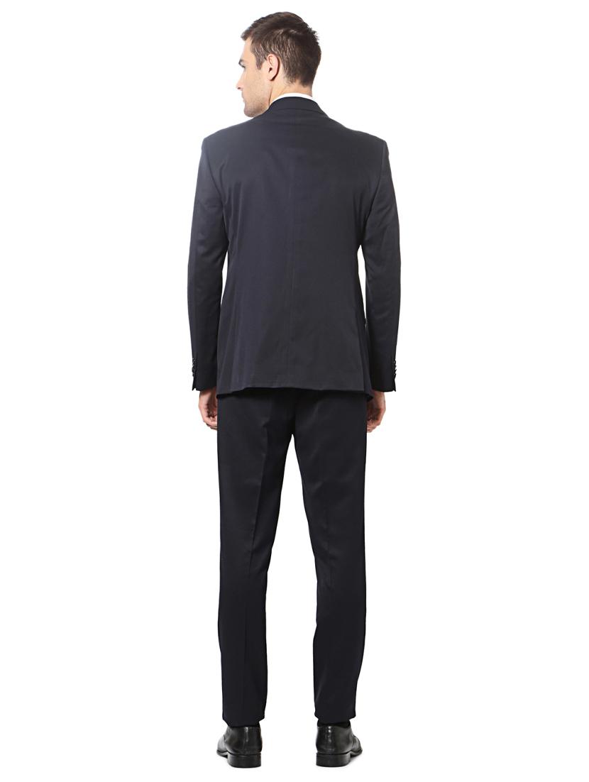 navy blue polyester blend single suit - 15654117 - Zoom Image - 3