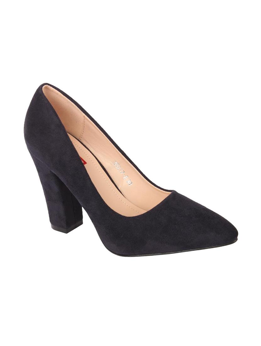 navy suede slip on pumps - 15654438 - Zoom Image - 1