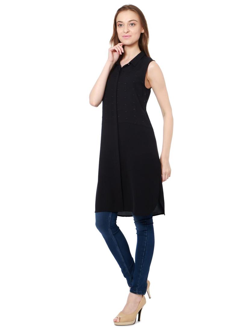 concealed placket shirt tunic - 15654605 - Zoom Image - 2