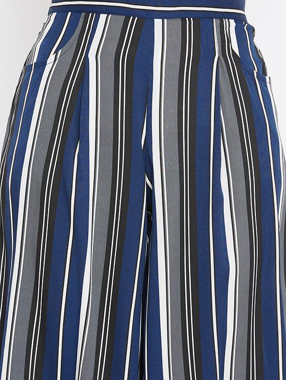 high rise striped palazzo - 15654675 - Zoom Image - 6