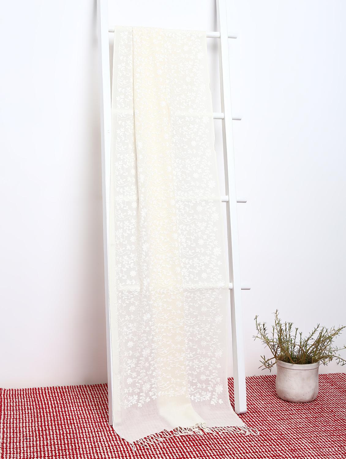 pashmina self jaal tonal embroidered - 15655320 - Zoom Image - 1