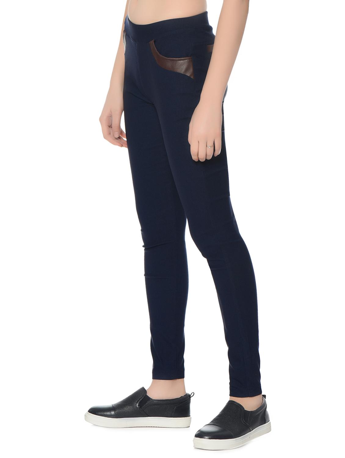 leather patch mid waist jegging - 15657060 - Zoom Image - 2