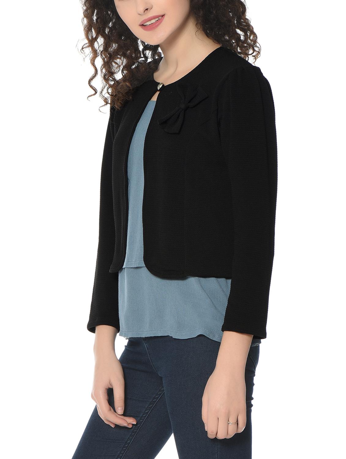 bow detail long sleeved shrug - 15657410 - Zoom Image - 2