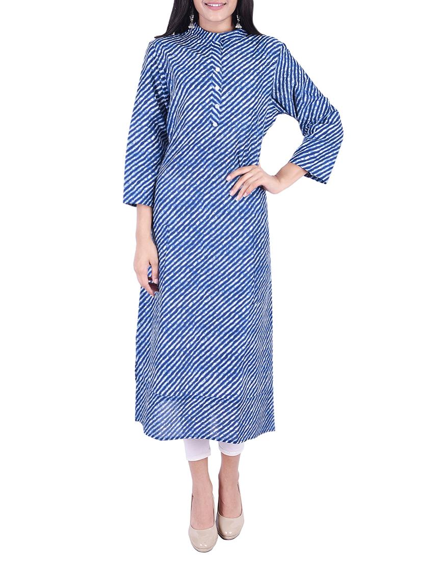 A-line leheriya kurta - 15658426 - Zoom Image - 1