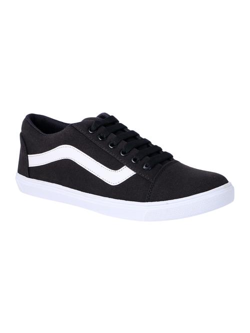 black canvas lace up sneakers - 15659521 - Very Small Image - 1