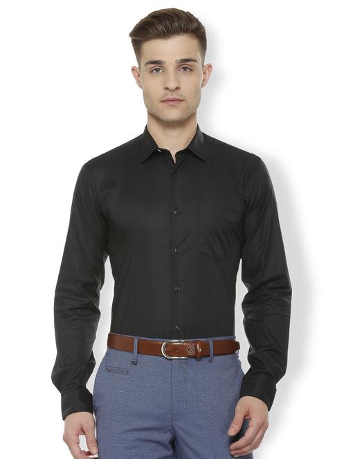 black cotton formal shirt - 15669133 - Very Small Image - 1