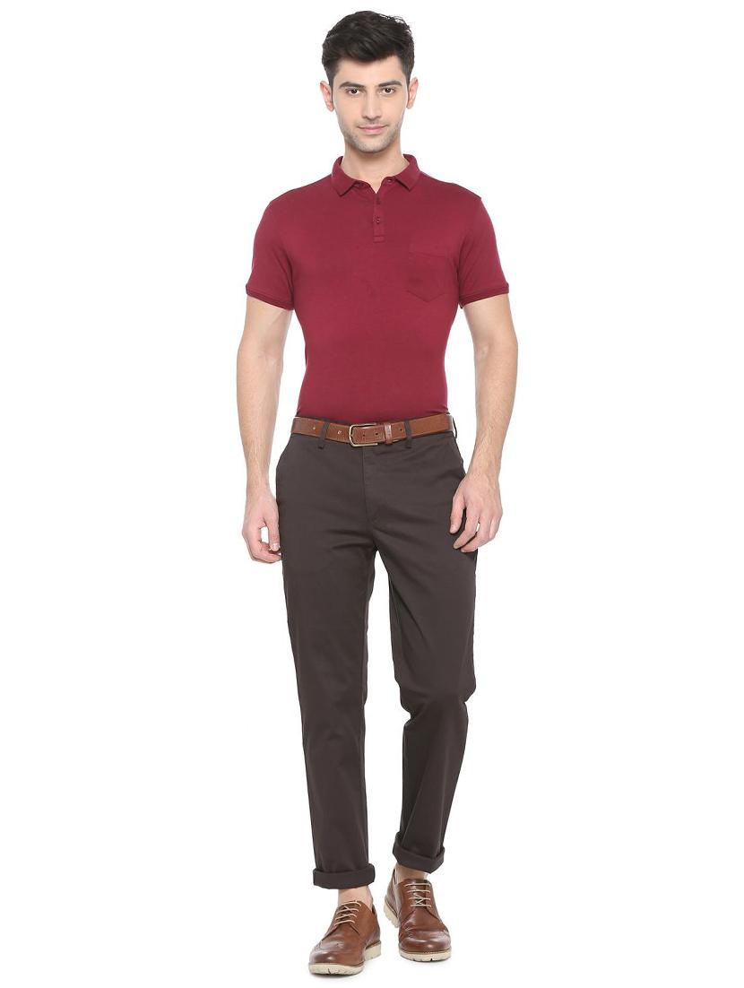 brown cotton blend chinos - 15669213 - Zoom Image - 3