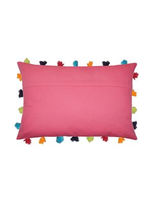 lushomes rasberry cushion cover with colorful tassels (single pc, 14 x 20) - 15671723 - Standard Image - 2
