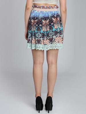 frill detailed lace insert skirt - 15671753 - Standard Image - 3