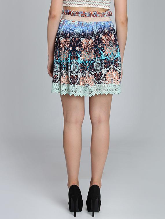 frill detailed lace insert skirt - 15671753 - Zoom Image - 3