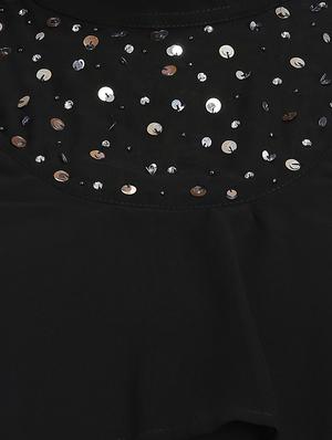 sequined layered sleeveless dress - 15671773 - Standard Image - 4