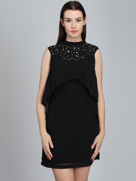 sequined layered sleeveless dress - 15671773 - Zoom Image - 1