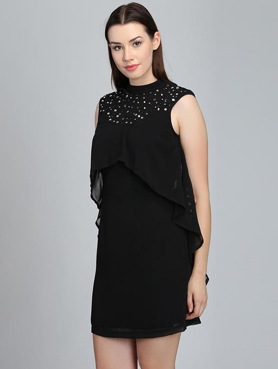 sequined layered sleeveless dress - 15671773 - Zoom Image - 2
