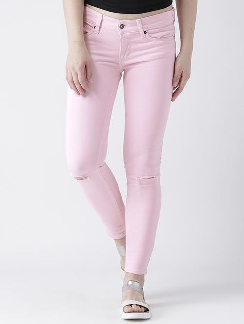 knee slit skinny jeans - 15672228 - Standard Image - 1