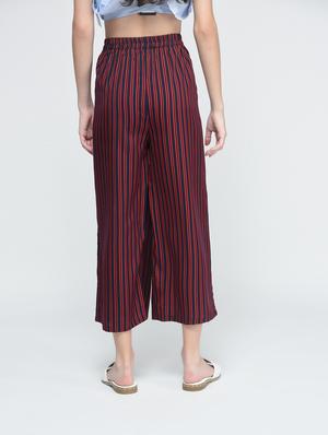 striped self belted palazzo - 15673794 - Standard Image - 2