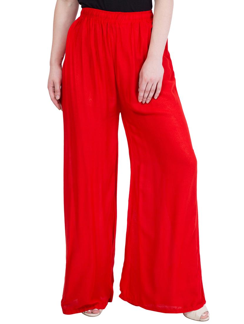 solid straight fit palazzo - 15674161 - Zoom Image - 1