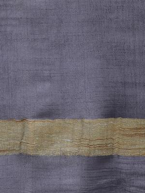 grey silk blend stole - 15674960 - Standard Image - 3